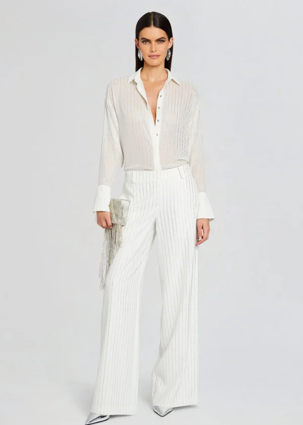 Bottoms*Retrofete Baylor Embellished Pant White
