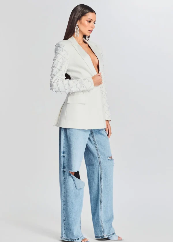 Reception Dresses*Retrofete Bentley Blazer White