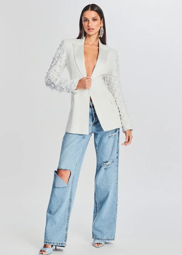 Rehearsal Dinner*Retrofete Bentley Blazer White