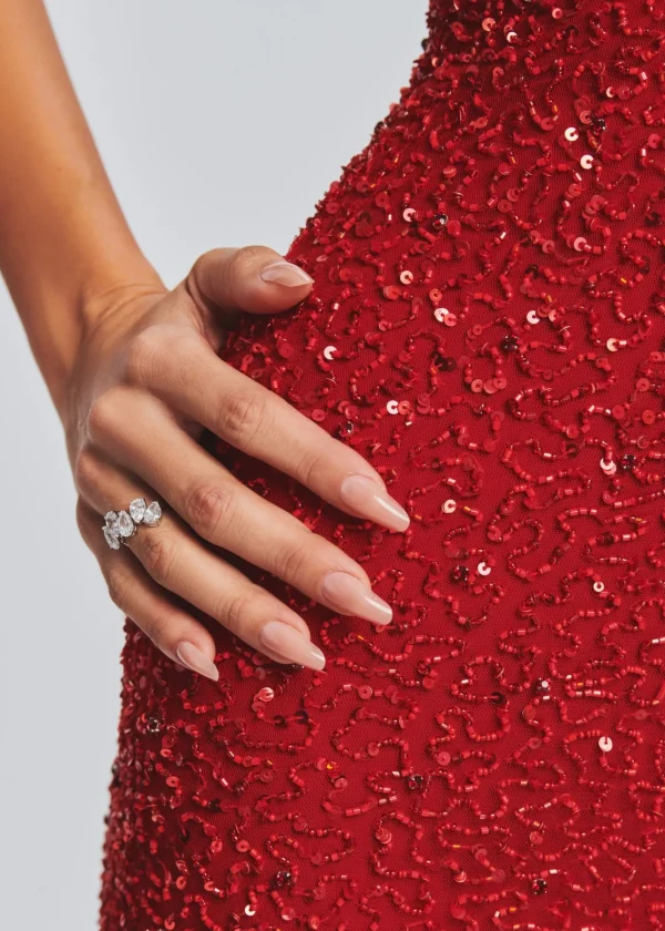 RETROFÊTE*Retrofete Billie Sequin Dress Red