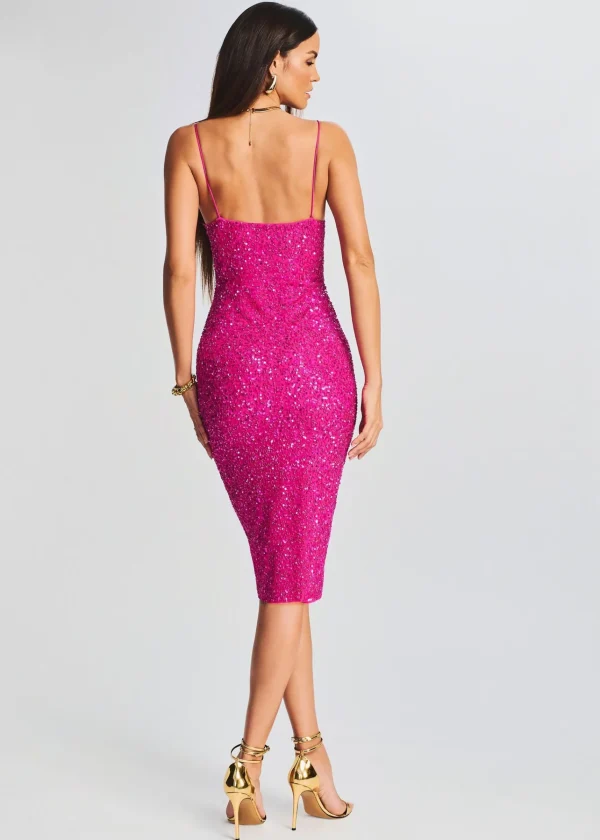 RETROFÊTE*Retrofete Billie Sequin Dress Knockout Pink