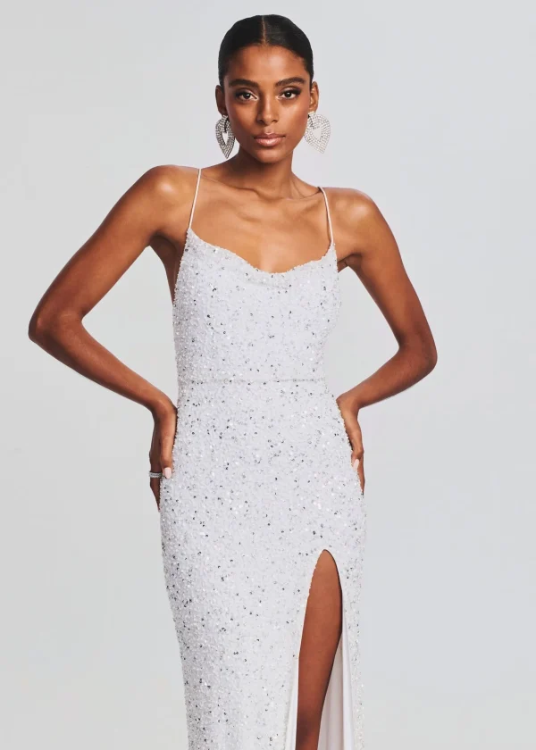 Dresses*Retrofete Blair Sequin Dress Silver/White