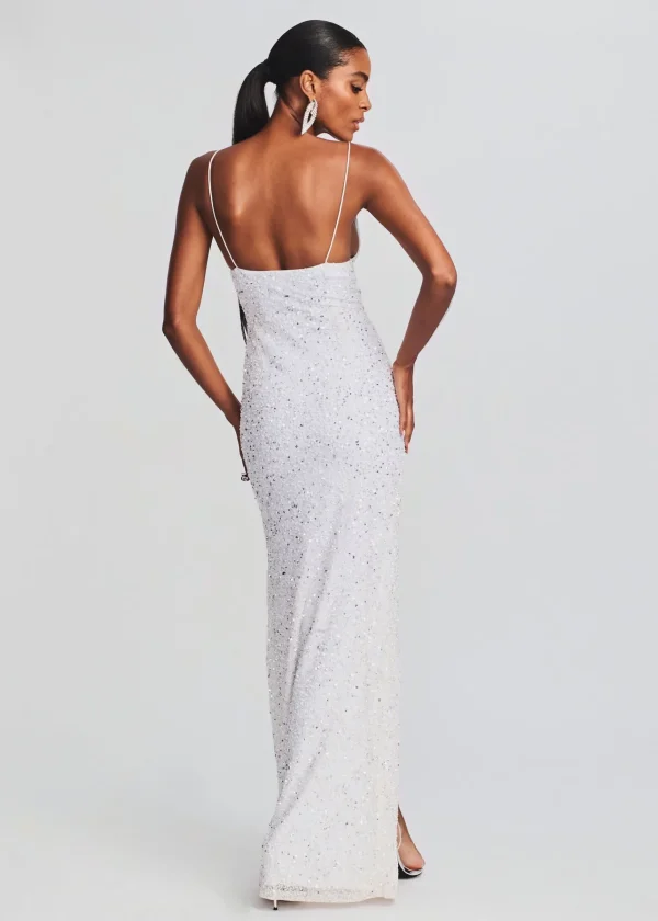 Sequin Styles*Retrofete Blair Sequin Dress Silver/White