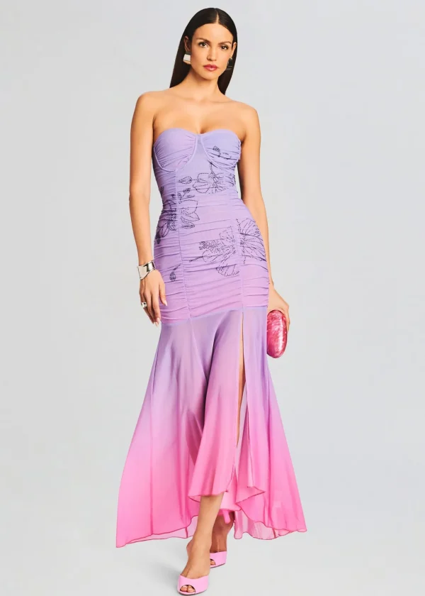 Maxi*Retrofete Blake Long Dress Pink and Purple