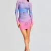 Tropical Hues*Retrofete Blake Short Dress Pink and Purple