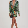 RETROFÊTE*Retrofete Blake Silk Blazer Mixed Safari