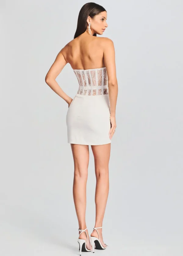 Bachelorette Party*Retrofete Blythe Embellished Dress White