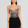 Night Out*Retrofete Bracie Embellished Bodysuit Black/Silver