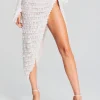 Honeymoon Looks*Retrofete Brasília Crochet Pareo Skirt White