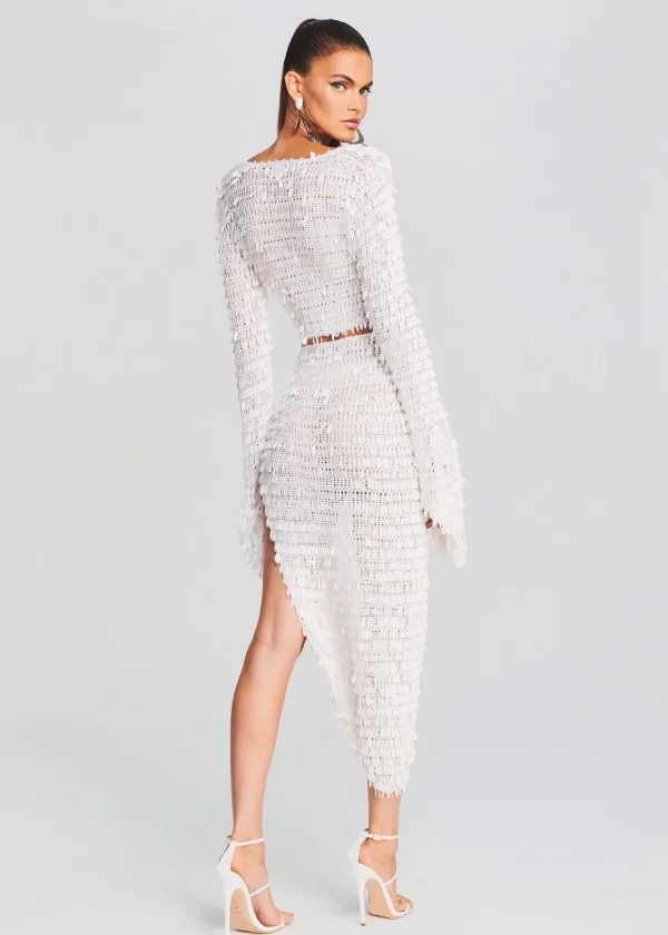 Sequin Styles*Retrofete Brasília Crochet Pareo Skirt White
