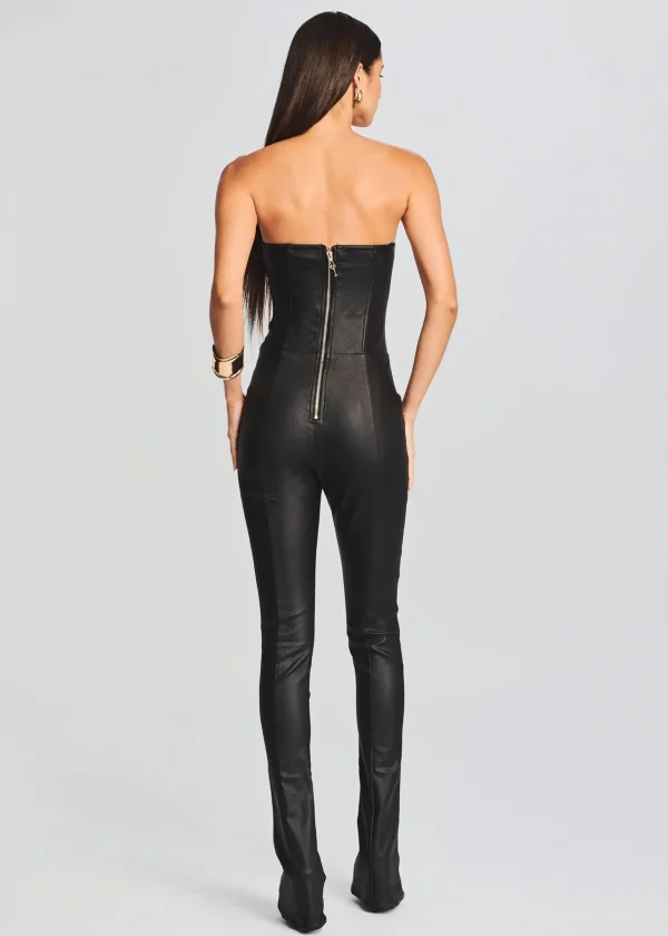 Jumpsuits*Retrofete Brinley Coated Denim Jumpsuit Coated Black