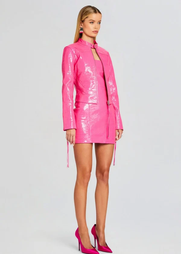 Trending*Retrofete Brynn Leather Jacket Paradise Pink