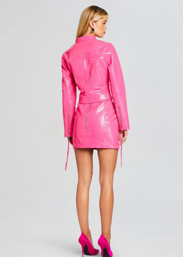 Trending*Retrofete Brynn Leather Jacket Paradise Pink