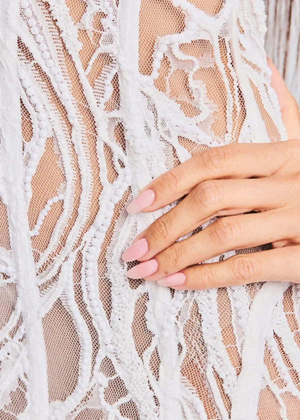 Dresses*Retrofete Bryson Embellished Lace Dress White