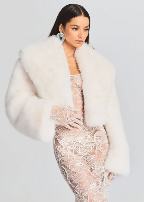 Jackets*Retrofete Cadence Faux Fur Coat White