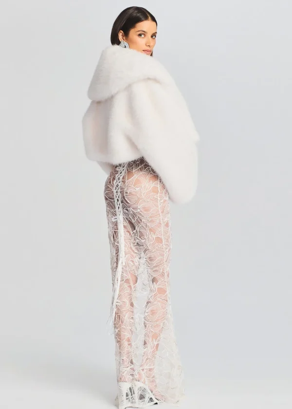 Jackets*Retrofete Cadence Faux Fur Coat White