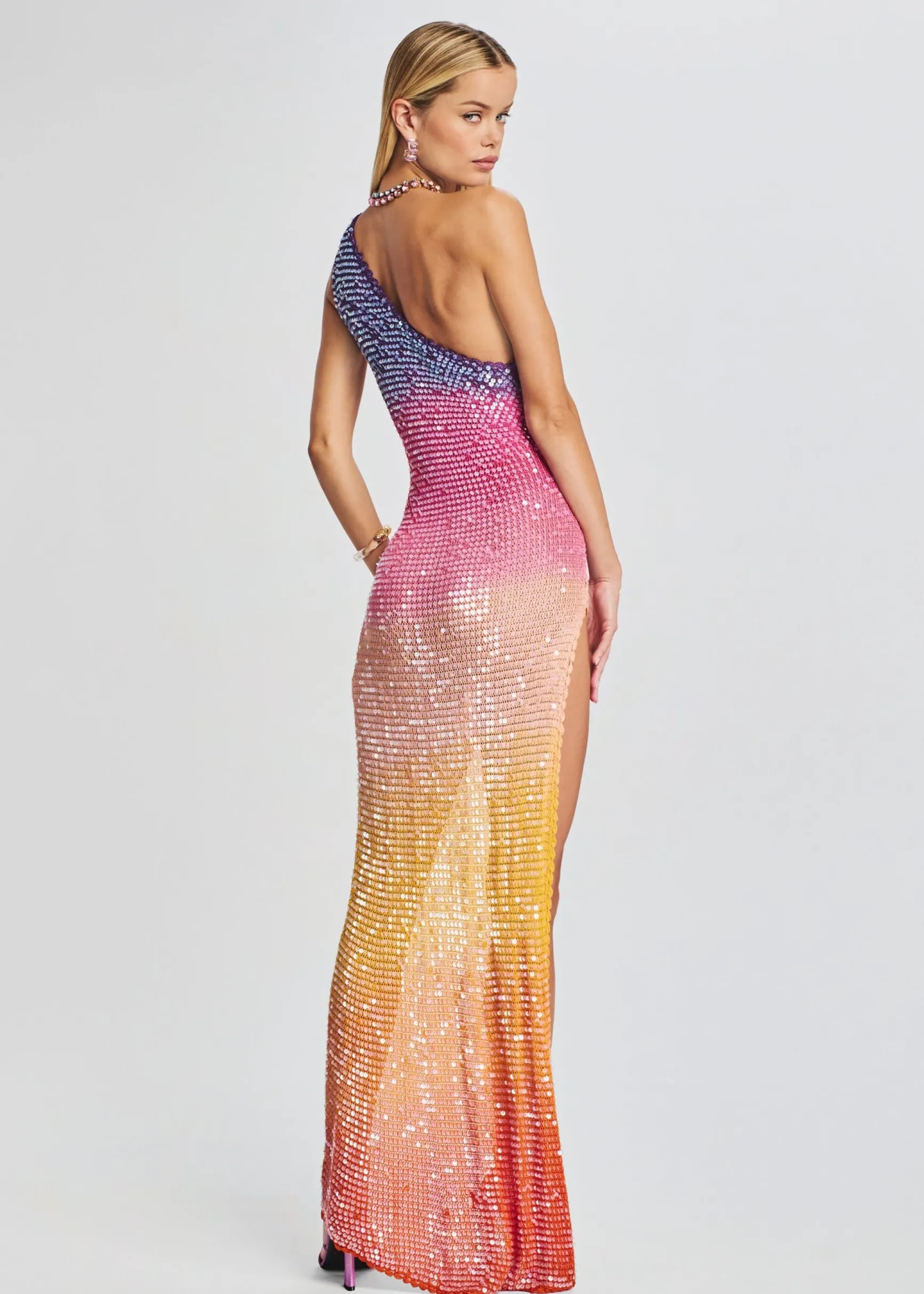 candice_sequin_crochet_dr_4.webp Guest Of*Retrofete Candice Sequin Crochet Dress Sunset Ombre