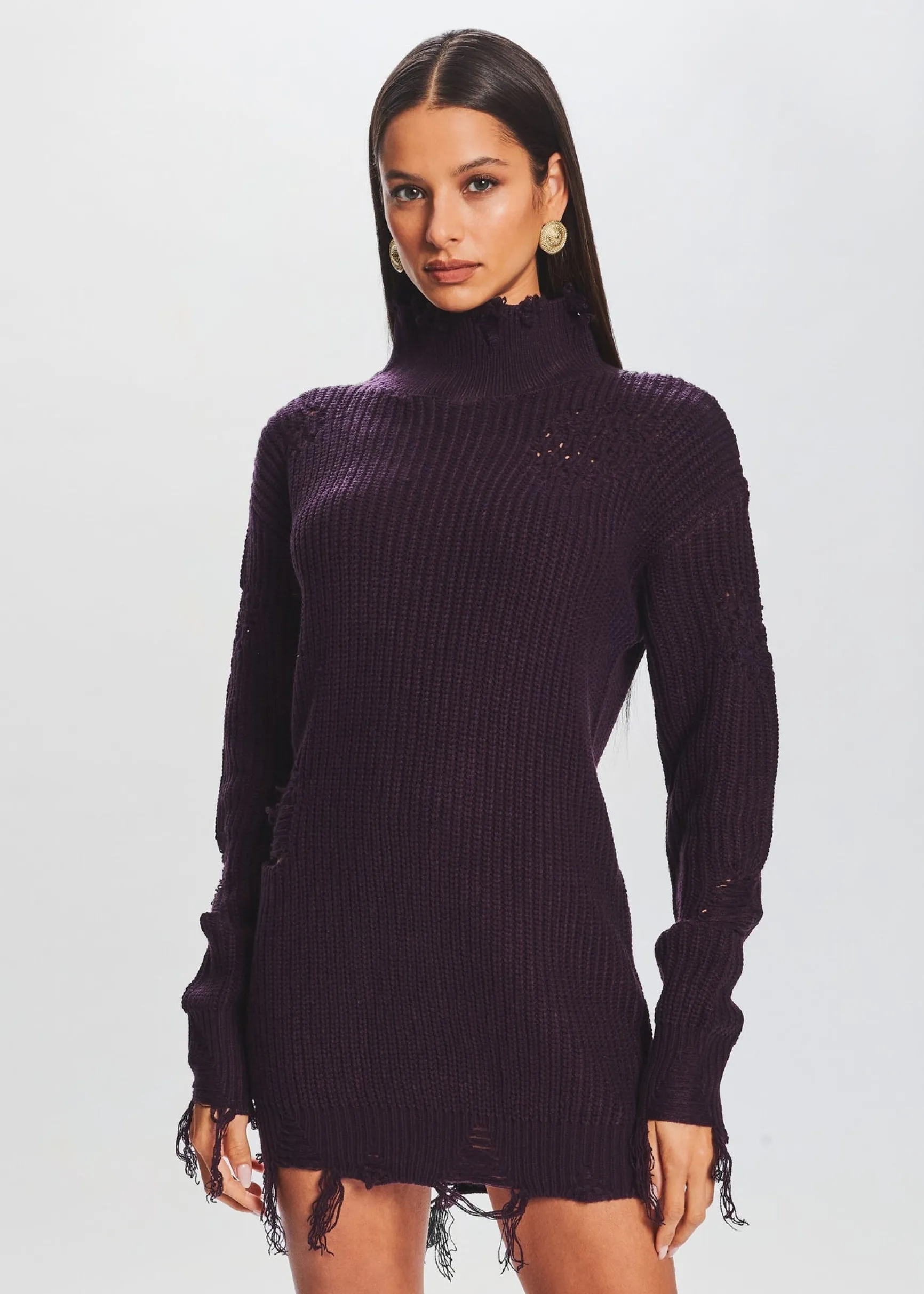 capala_sweater_dress_1-2.webp Dresses*Retrofete Capala Sweater Dress Eggplant