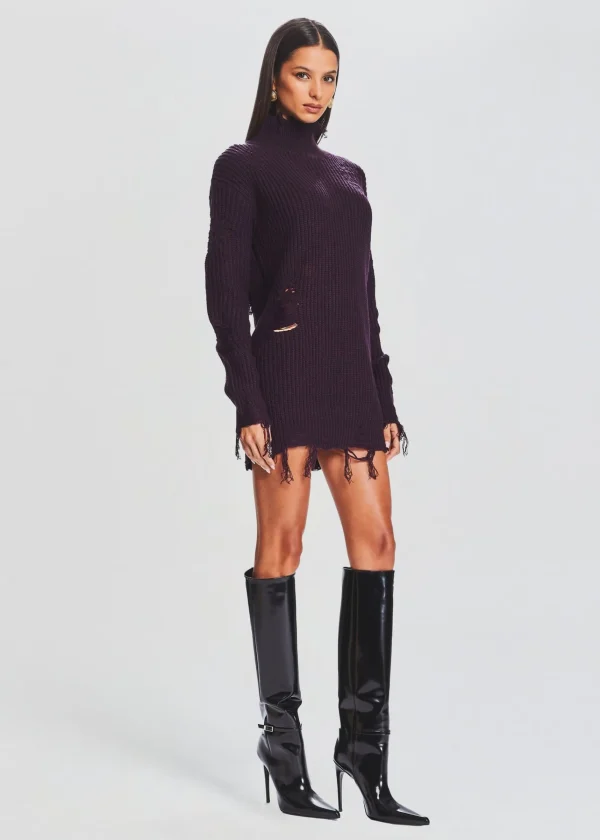 Mini*Retrofete Capala Sweater Dress Eggplant
