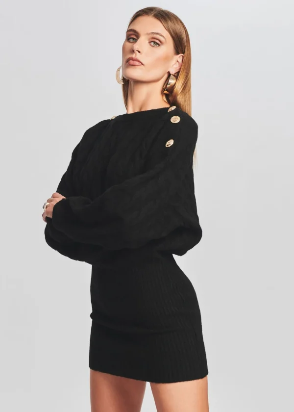 RETROFÊTE*Retrofete Cara Sweater Dress Black