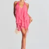 Guest Of*Retrofete Caspian Silk Chiffon Dress Sakura