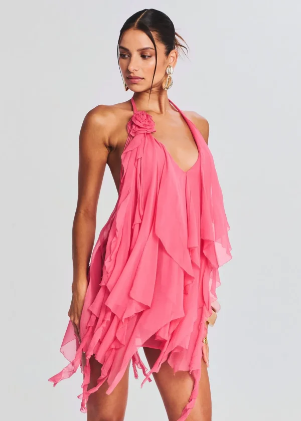 RETROFÊTE*Retrofete Caspian Silk Chiffon Dress Sakura