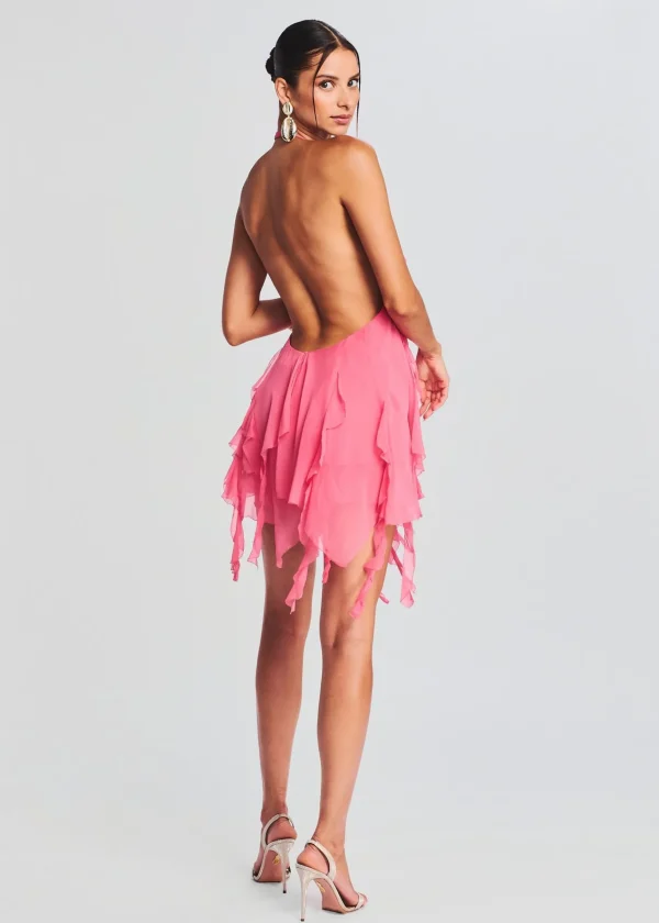 RETROFÊTE*Retrofete Caspian Silk Chiffon Dress Sakura
