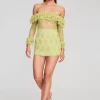 Dresses*Retrofete Castella Embellished Lace Dress Lime Green