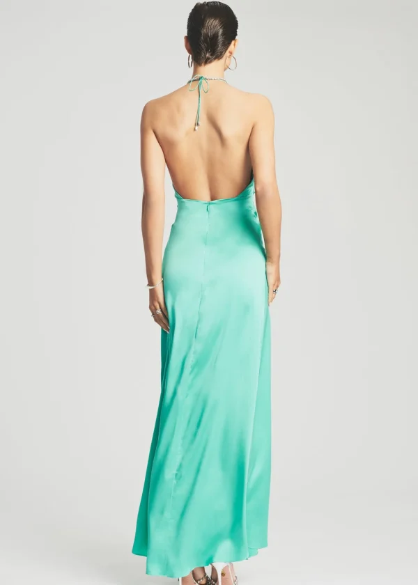Final Sale*Retrofete Ceres Silk Dress Turquoise
