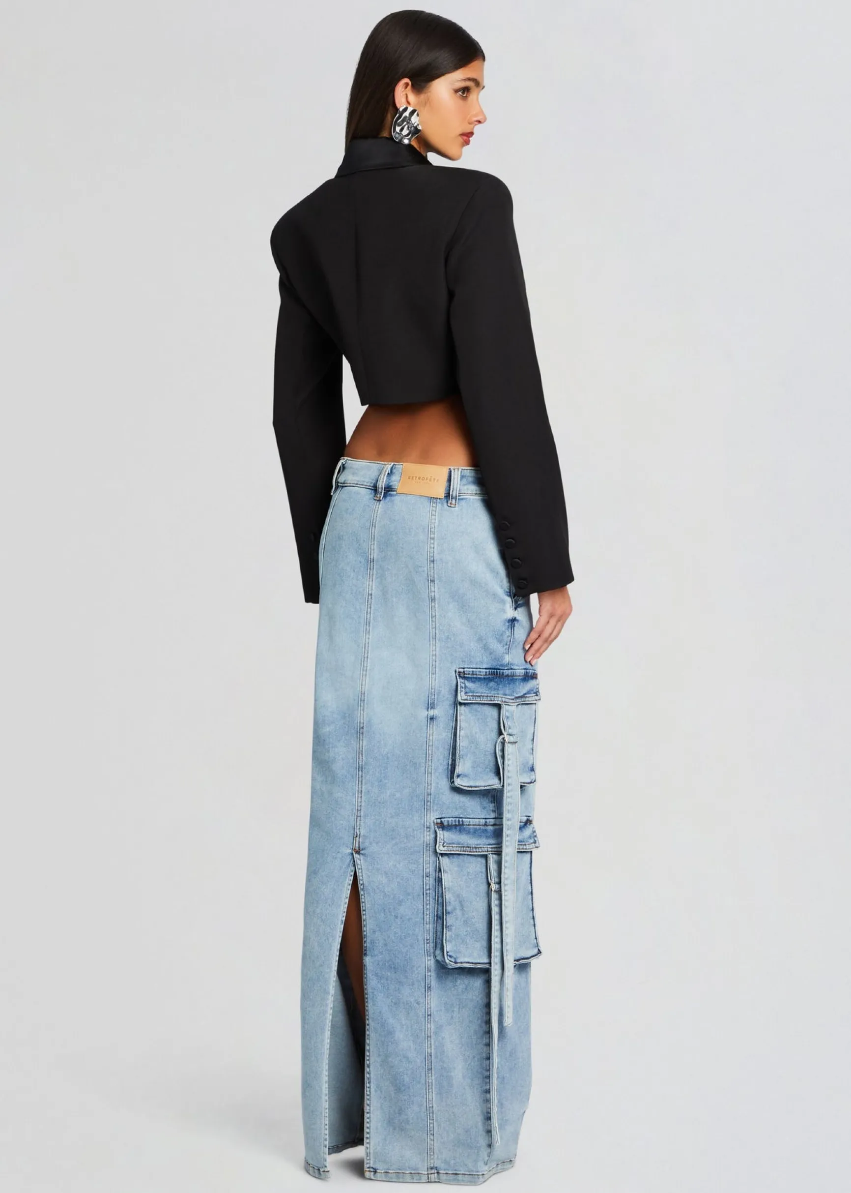 cerise_cargo_denim_skirt_3.webp RETROFÊTE*Retrofete Cerise Cargo Denim Skirt Vintage Celeste