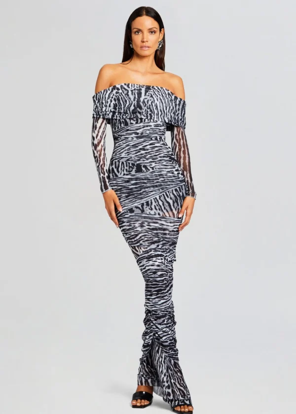 Maxi*Retrofete Chanda Gown Grey Ocelot