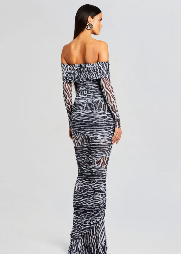 Gowns*Retrofete Chanda Gown Grey Ocelot