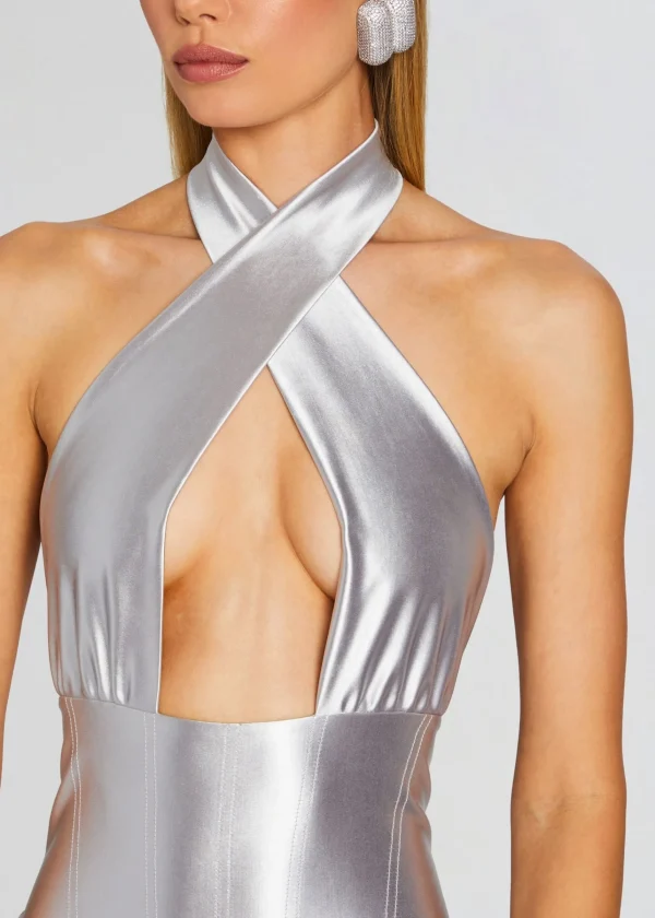 Subtle Shimmer*Retrofete Charity Dress Silver
