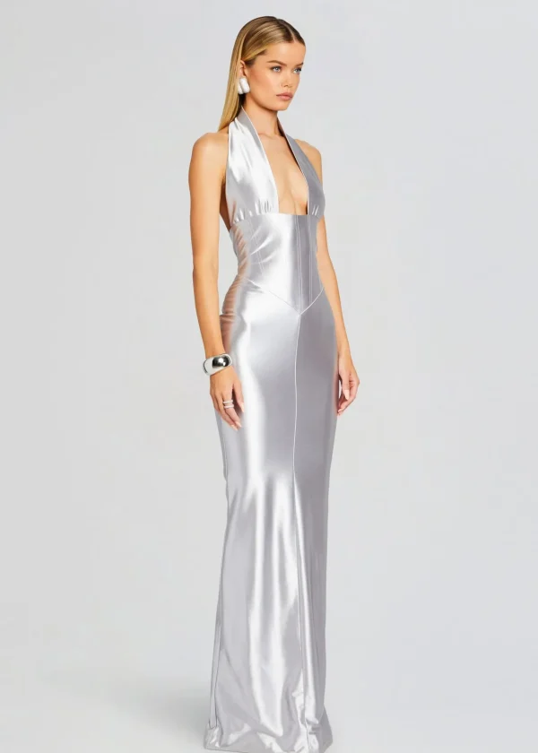 Night Out*Retrofete Charity Dress Silver