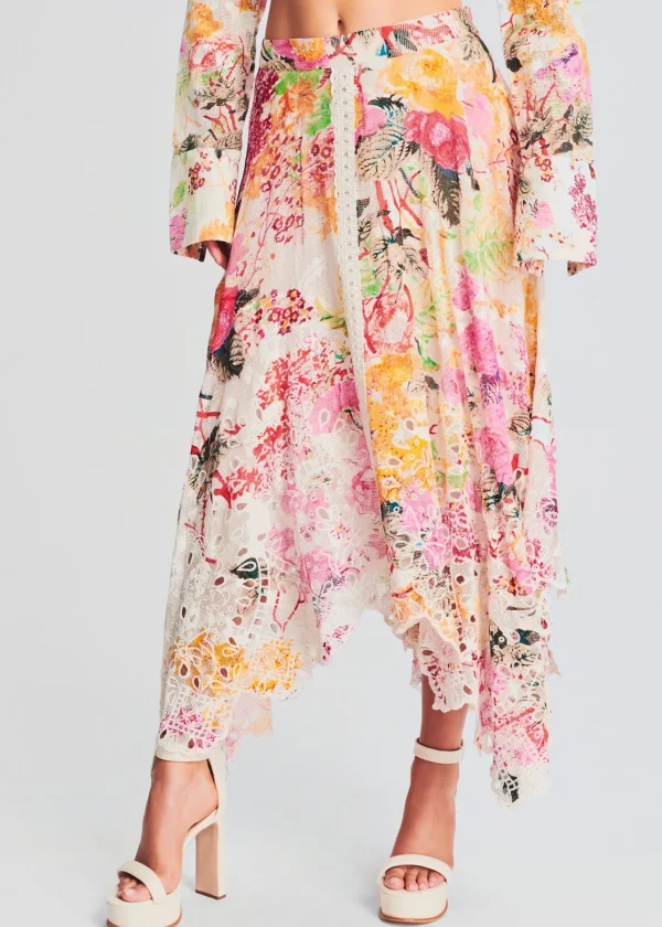 Honeymoon Looks*Retrofete Charu Long Skirt MULTICOLOR