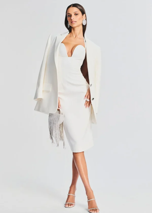 Midi*Retrofete Cheryl Dress White