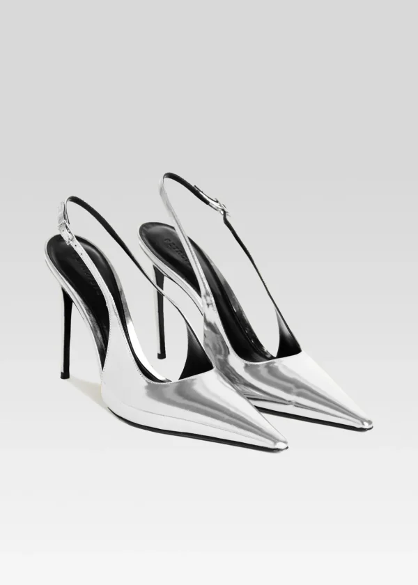 RETROFÊTE*Retrofete Cindy Slingback Heel Silver