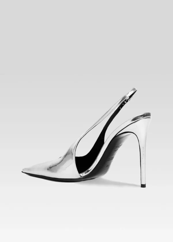 Night Out*Retrofete Cindy Slingback Heel Silver