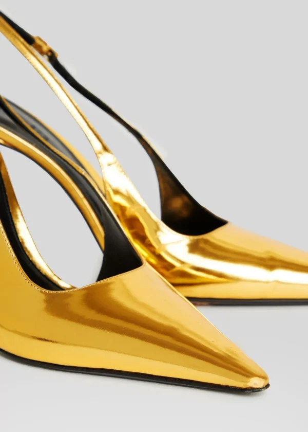 Day to Night*Retrofete Cindy Slingback Heel Gold