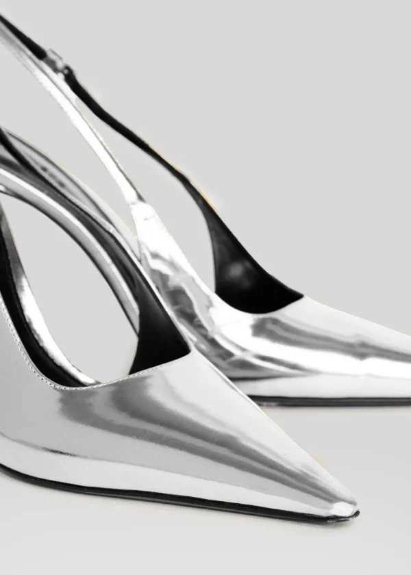 Night Out*Retrofete Cindy Slingback Heel Silver