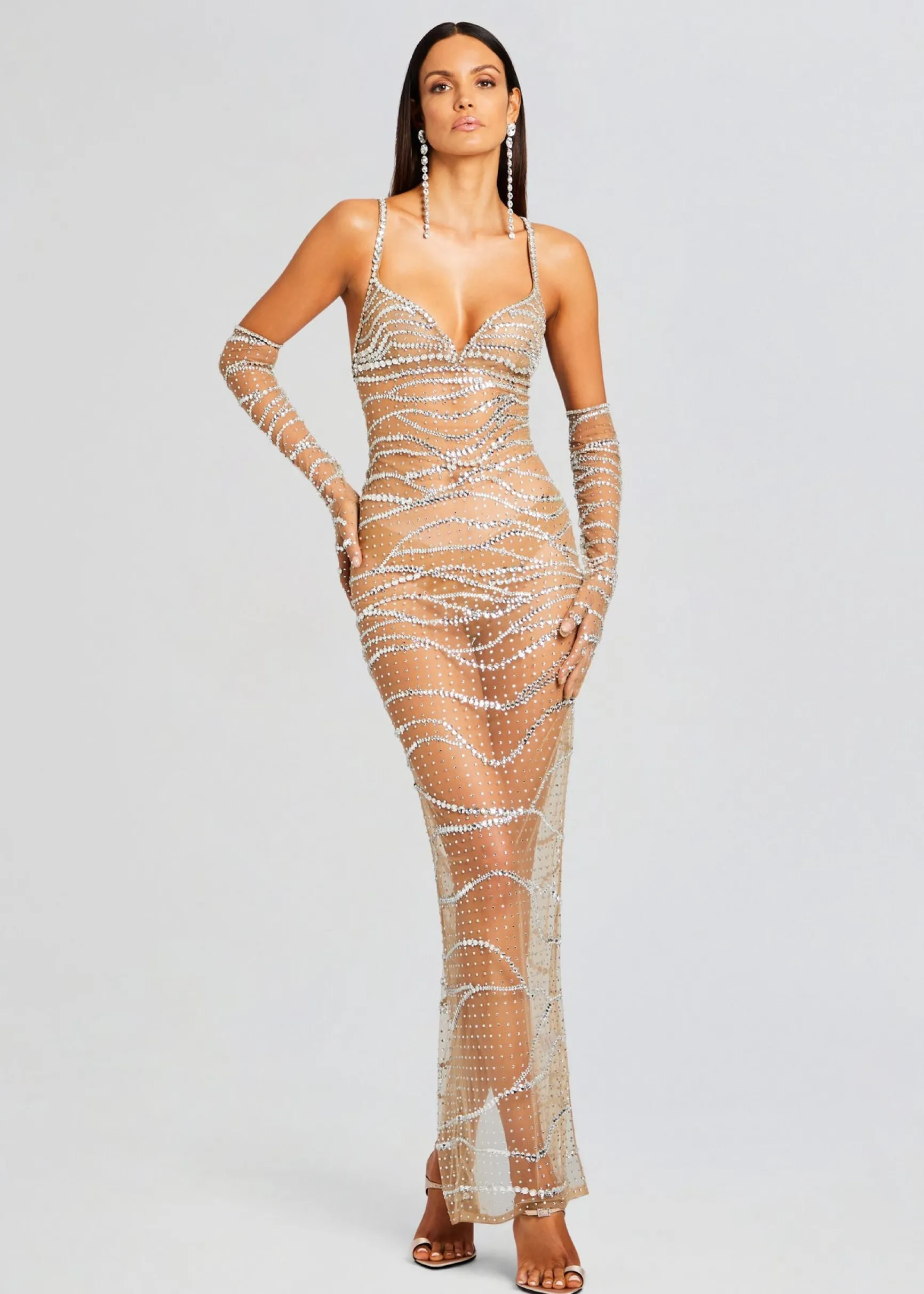 citrine_embellished_dress_4-6.webp RETROFÊTE*Retrofete Citrine Embellished Dress Tannin/Silver