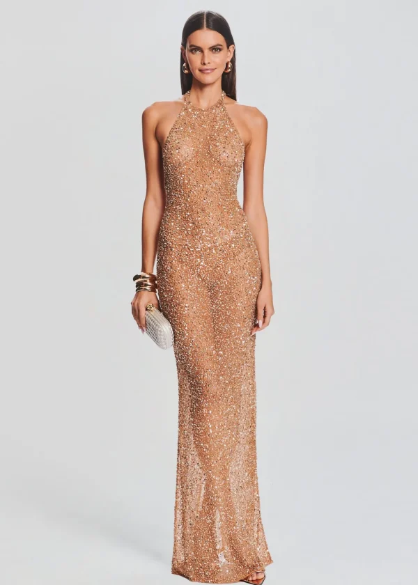 RETROFÊTE*Retrofete Clarisse Sequin Dress Champagne