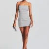 RETROFÊTE*Retrofete Claudette Embellished Dress Gray