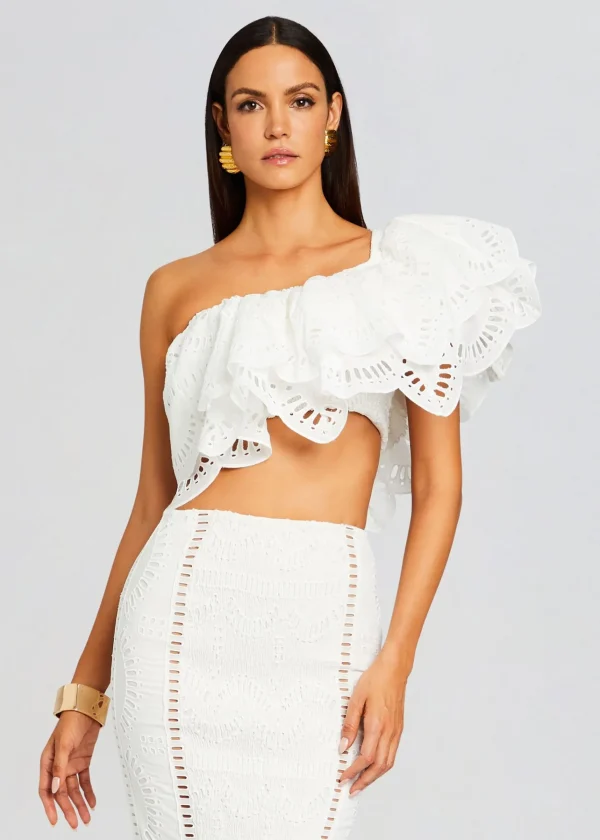 Bachelorette Party*Retrofete Collyk Top White Samoa