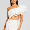 Honeymoon Looks*Retrofete Collyk Top White Samoa