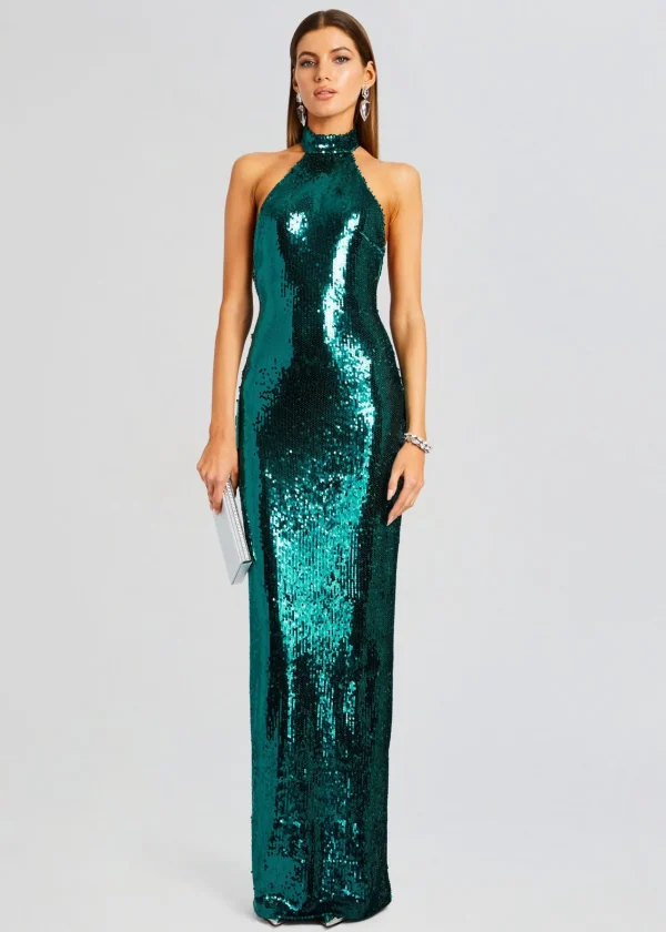 RETROFÊTE*Retrofete Cora Sequin Dress Aquamarine