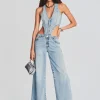 Jumpsuits*Retrofete Dallas Denim Jumpsuit Coastline