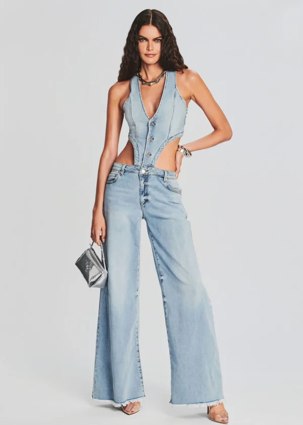 Jumpsuits*Retrofete Dallas Denim Jumpsuit Coastline
