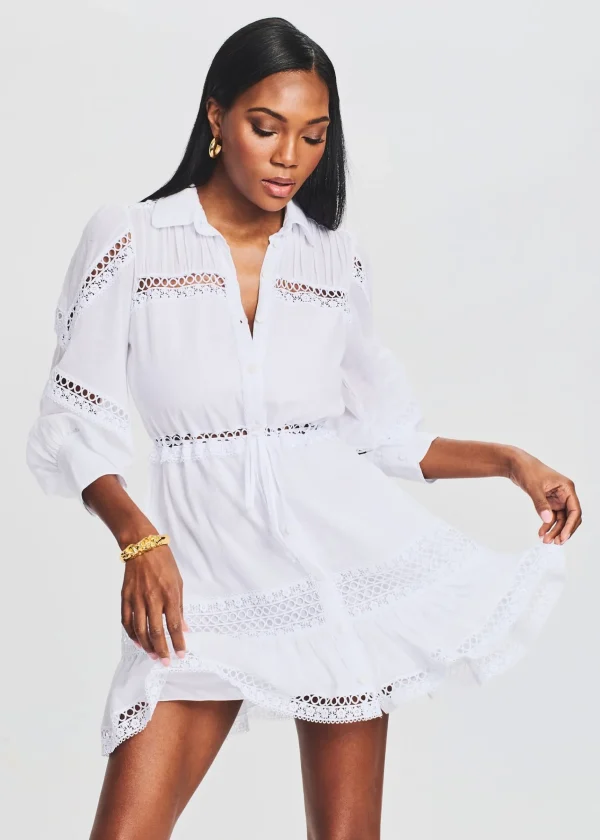 Honeymoon Looks*Retrofete Daniela Short Dress White