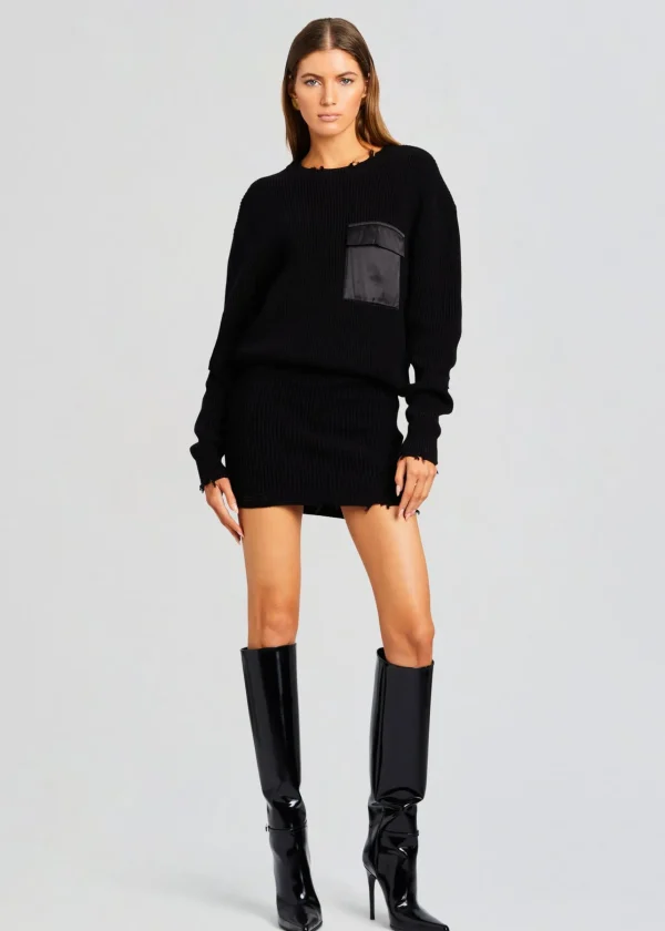 Spring Knits*Retrofete Daniella Sweater Dress Black